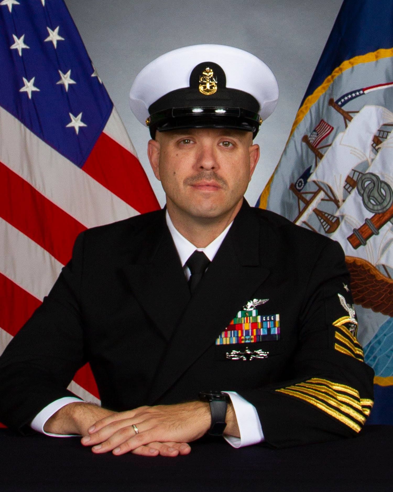 Randy Fillmore, Founder of Born Free Bar Staffing, in Navy uniform
